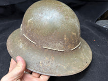 Load image into Gallery viewer, Original WW2 British Civil Defence Civillian Zuckerman Helmet - Size LARGE 1941
