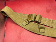 Charger l&#39;image dans la galerie, Original British Army 37 Pattern Webbing Belt with Brass Fittings - Approx 38&quot;
