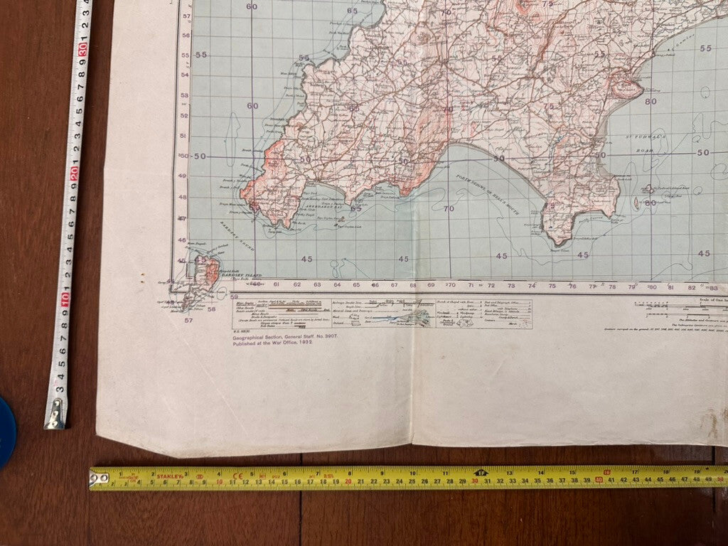 Original WW2 British Army GSGS OS Map of Wales - Portmadoc & Criccieth - The Militaria Shop