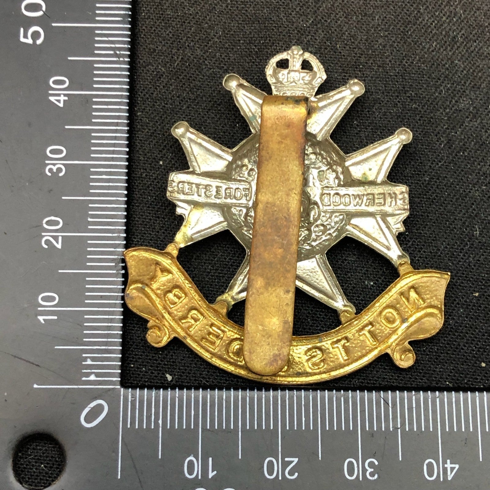 Original WW2 British Army Cap Badge - Sherwood Foresters - The Militaria Shop