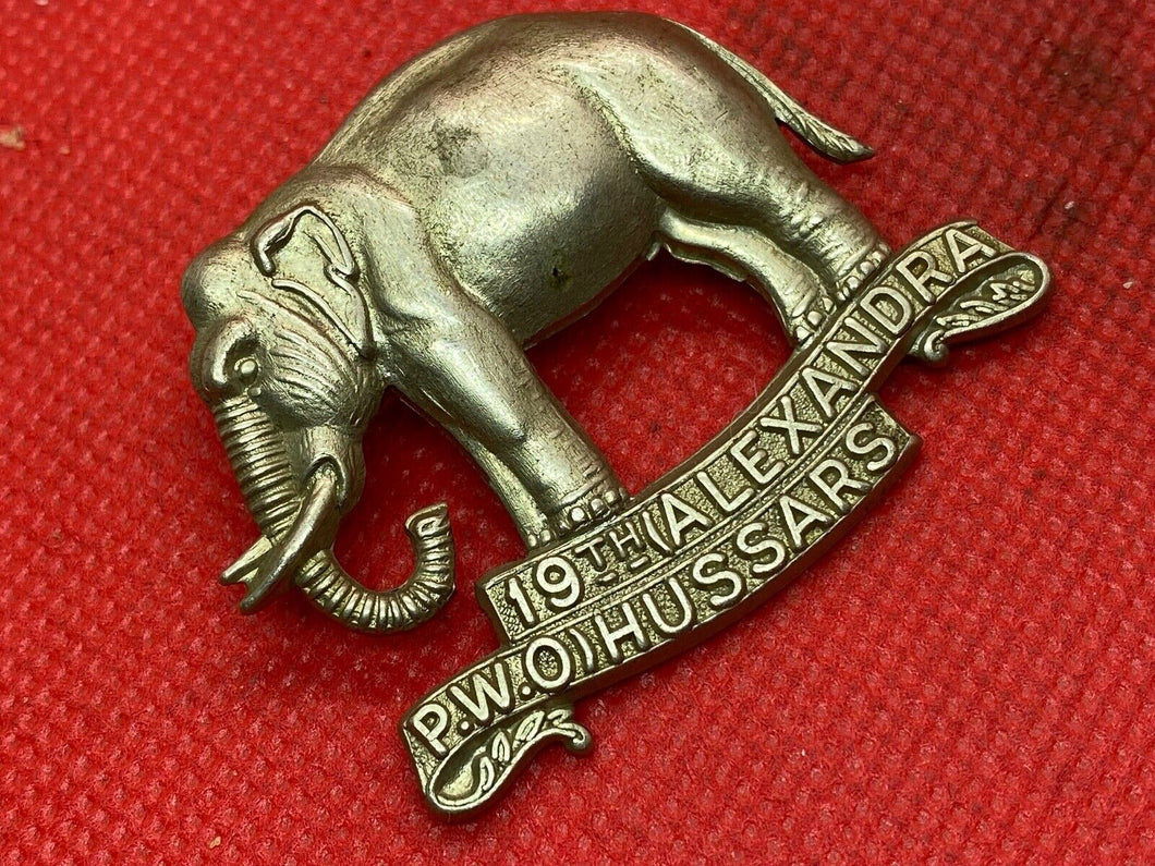 Original WW1 British Army 19th POW Hussars Regiment Cap Badge