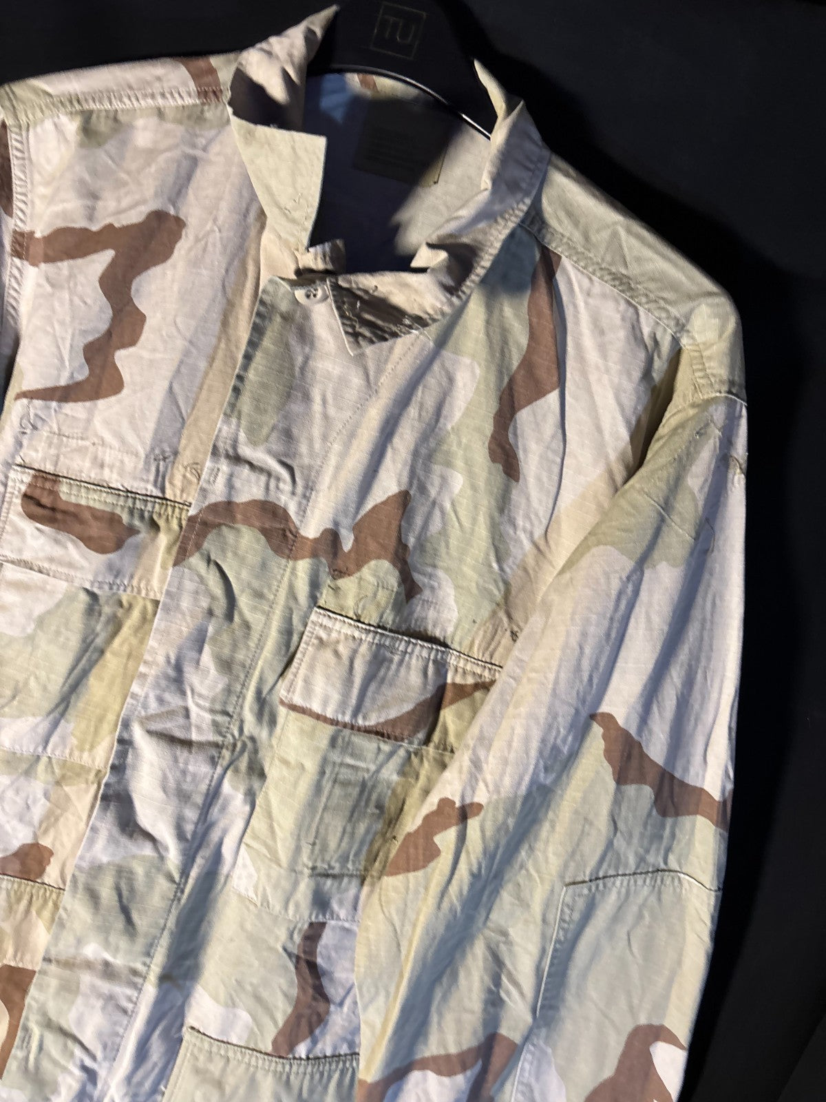 Gulf War US Army DCU Camouflaged Combat Field Coat/Jacket - Large/Regular - The Militaria Shop