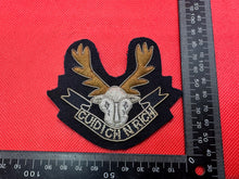 Load image into Gallery viewer, British Army Bullion Embroidered Blazer Badge - Seaforth Highlanders Regiment
