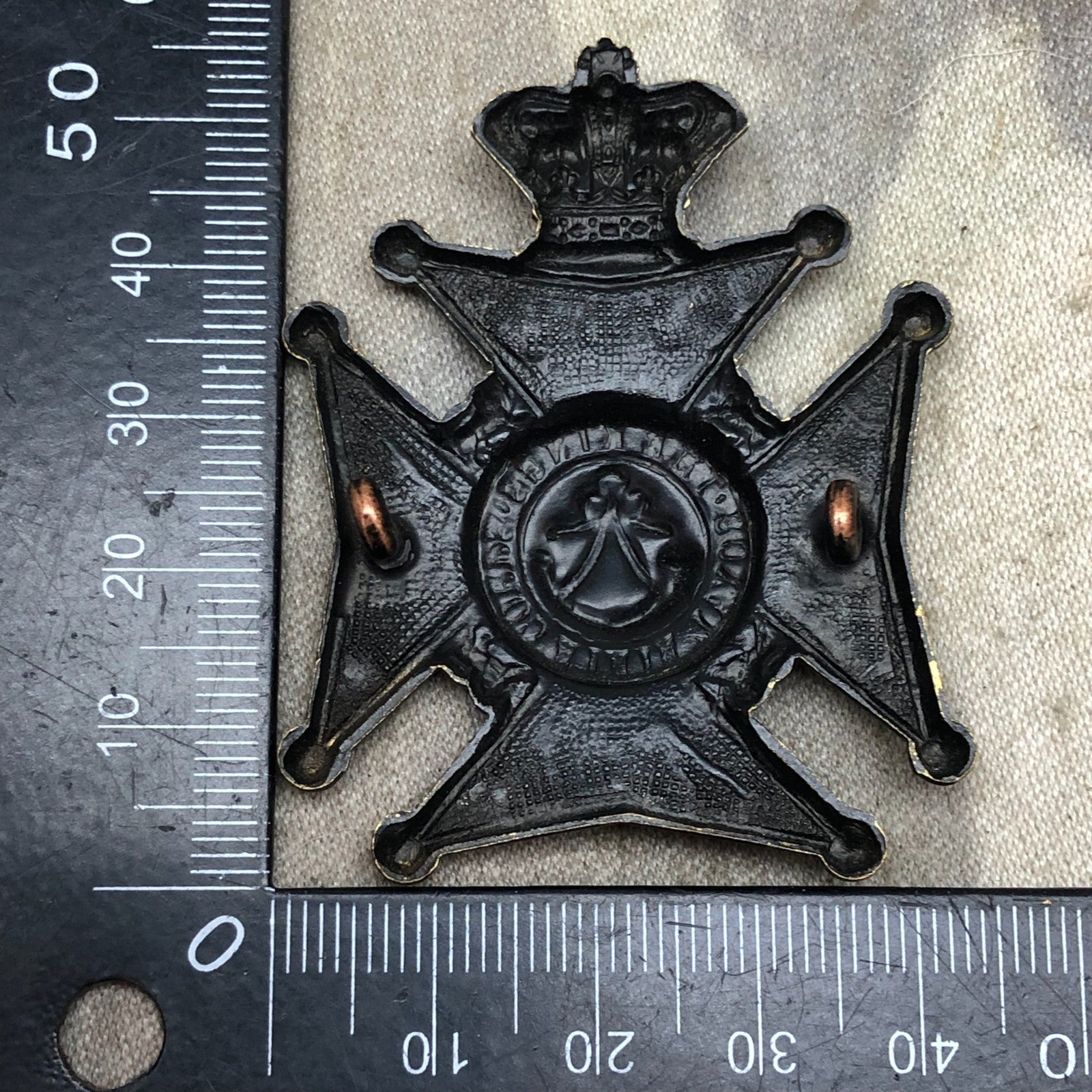 Original British Army Victorian KIng's Royal Rifle Corps KRRC Militia Cap Badge - The Militaria Shop