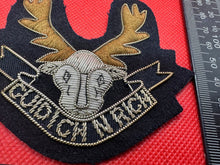 Load image into Gallery viewer, British Army Bullion Embroidered Blazer Badge - Seaforth Highlanders Regiment
