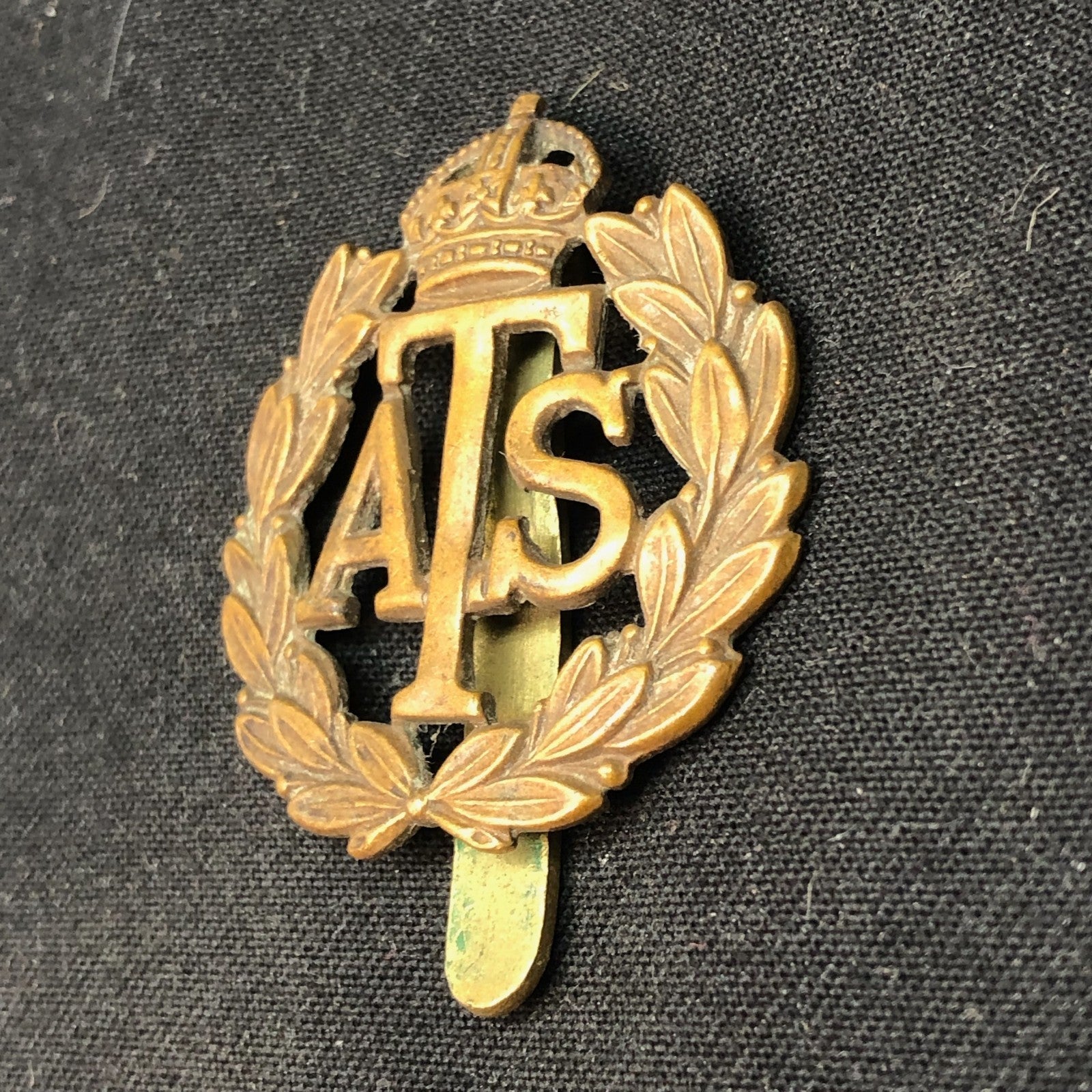 Original WW2 British Army Cap Badge - Auxiliary Territorial Service - The Militaria Shop