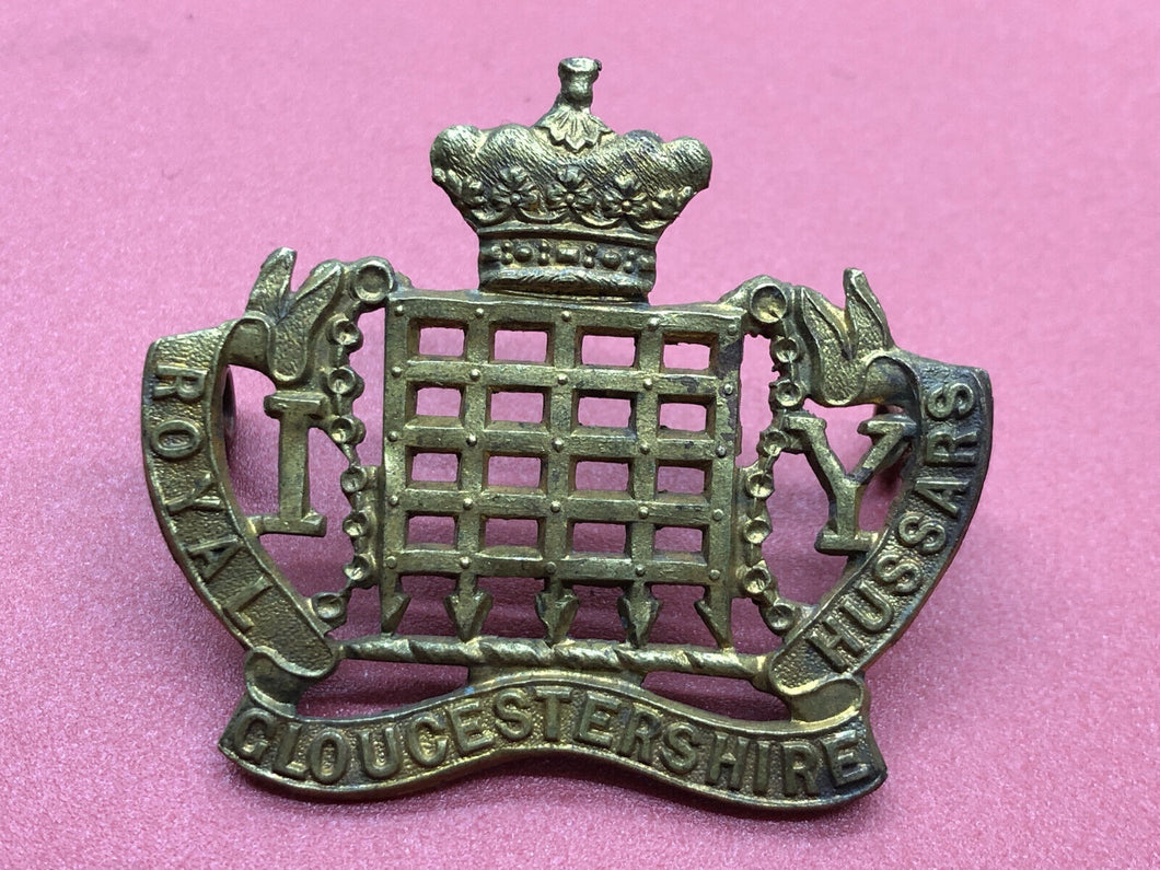 Original WW1 British Army Royal Gloucestershire Hussars Cap Badge