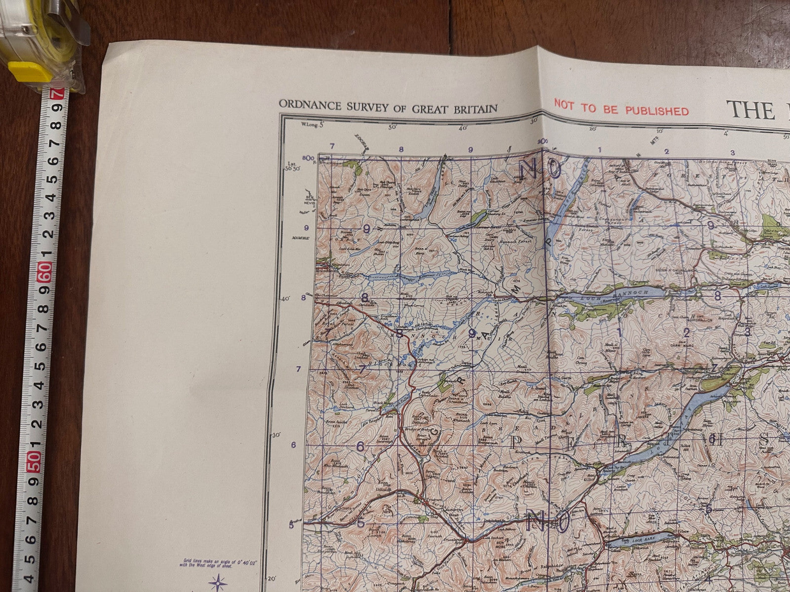 Original WW2 British Army RAF Navy Base Map of Scotland - The Forth, Clyde & Tay - The Militaria Shop