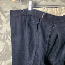 Load image into Gallery viewer, New Old Stock - Genuine British Civil Defence Serge Blue Trousers 42&quot;/43&quot; Waist
