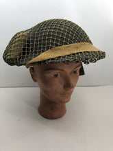 Load image into Gallery viewer, Original WW2 British Army Mk2 Combat Helmet Complete - Camo Net &amp; First Aid Pack
