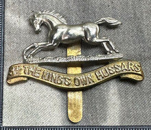 Load image into Gallery viewer, Original WW2 British Army Cap Badge - 3rd The King&#39;s Own Hussars
