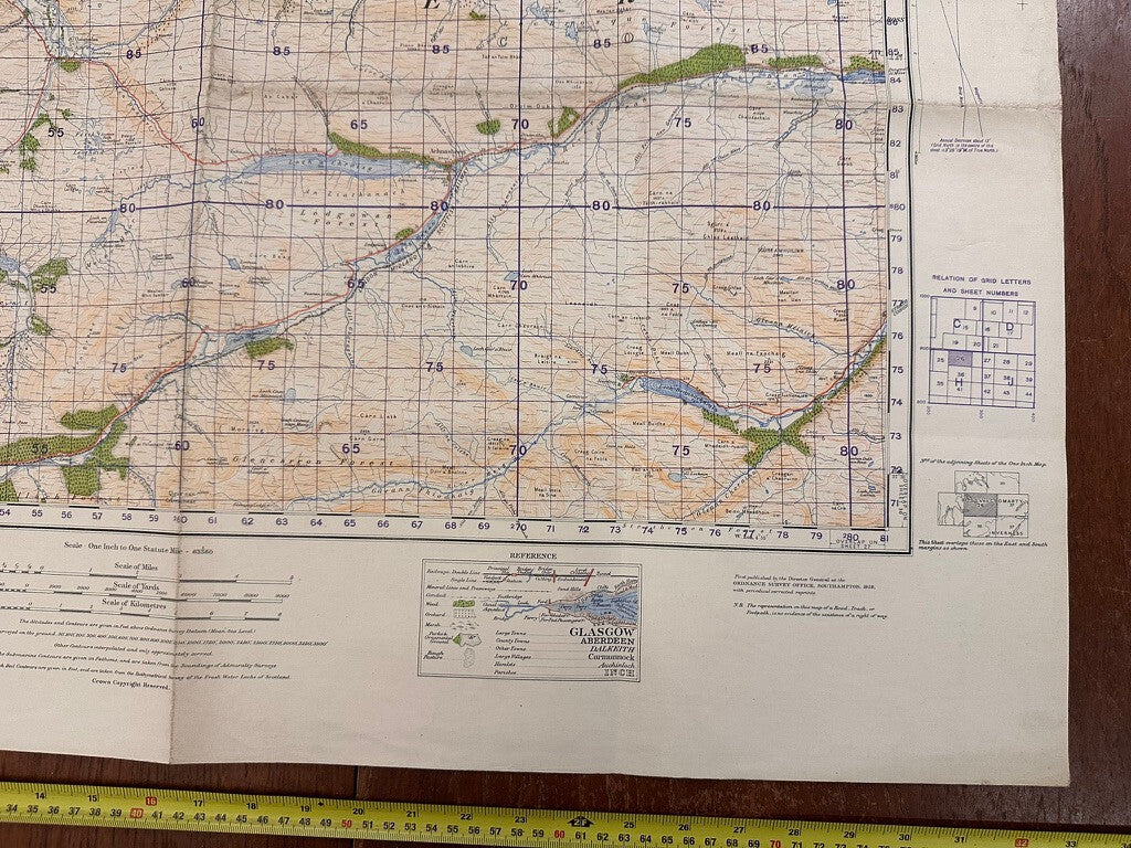 Original WW2 British Army GSGS Map of Scotland - Loch Maree & Achnasheen - The Militaria Shop