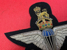 Load image into Gallery viewer, British Army Bullion Embroidered Blazer Badge - Parachute Regiment - Kings Crown
