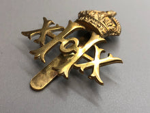 Load image into Gallery viewer, Original WW2 British Army 20th Hussars Regiment Cap Badge
