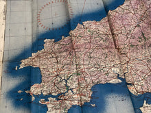 Load image into Gallery viewer, Original WW2 British Army / RAF Map Showing RAF Bases - South Wales
