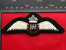 Load image into Gallery viewer, British Royal Air Force RAF WW2 Pilots Wings Kings Crown
