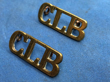 Load image into Gallery viewer, Original WW1 British Army Church Lads Brigade Brass Shoulder Titles
