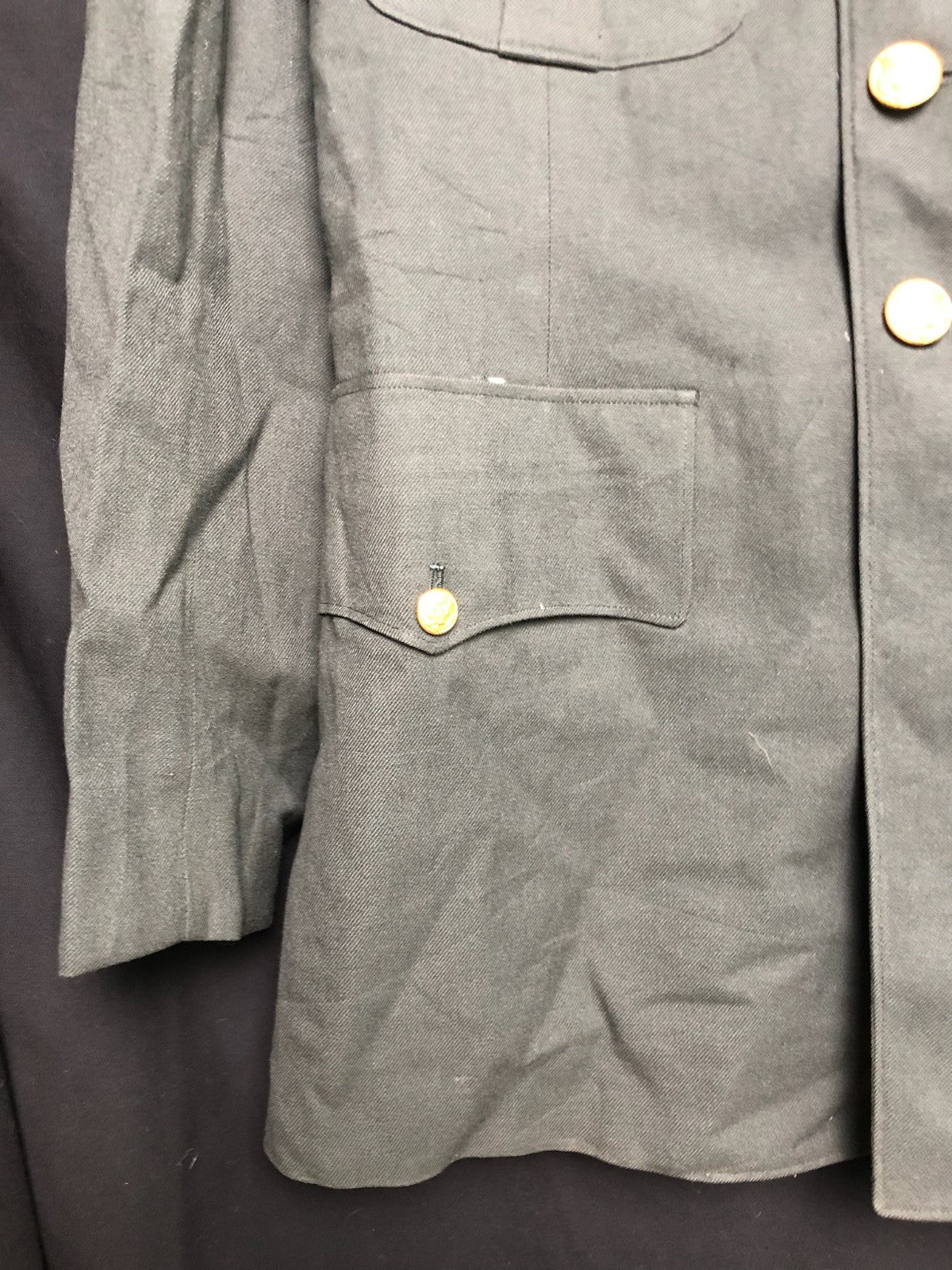 Original US Green 44 Uniform Jacket - Size 38" Chest - Long - The Militaria Shop