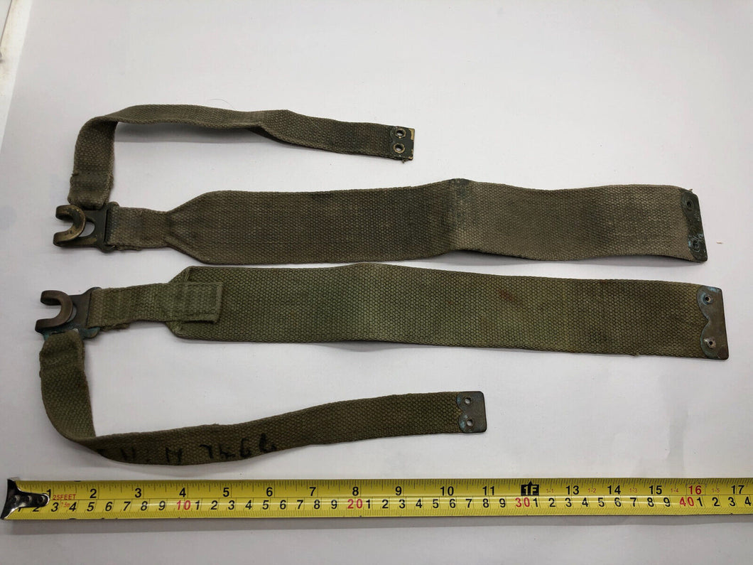 Original WW2 British Army 37 Pattern Canvass L Straps Set