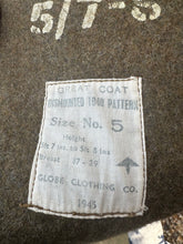 Load image into Gallery viewer, Original WW2 British Army Dismounted Greatcoat - 1940 Pattern - 1945 Dated - 39&quot;
