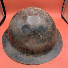 Load image into Gallery viewer, Original WW2 Mk1* British Army Brodie Combat Helmet &amp; Liner Set with Chinstrap
