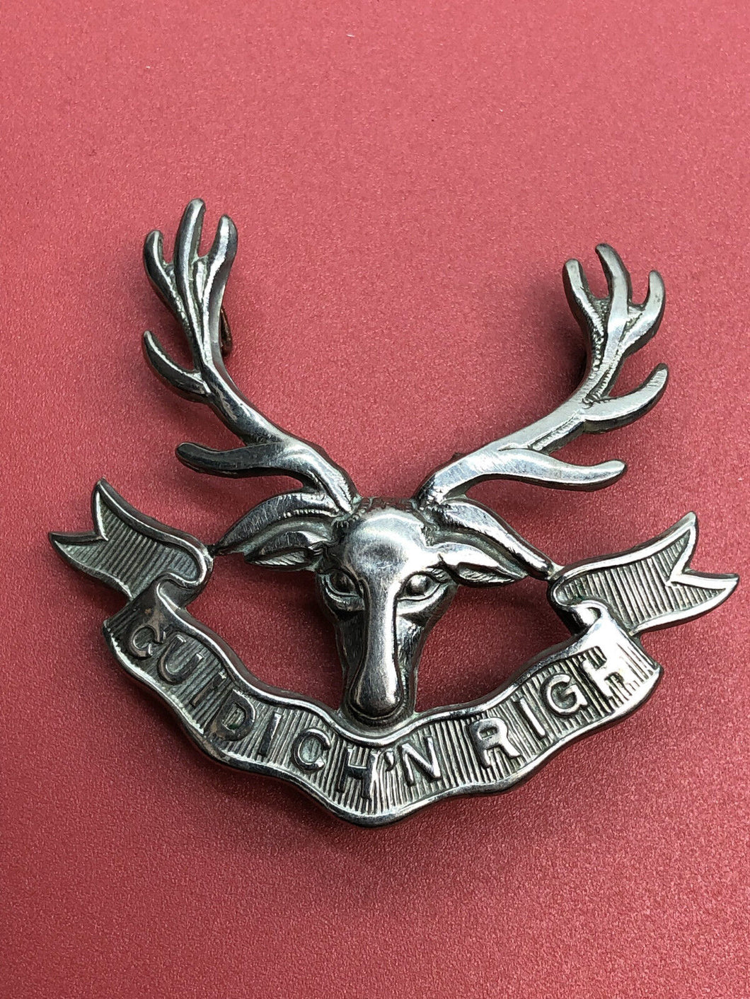 Original WW2 British Army Seaforth Highlanders Scottish Regiment Cap Badge