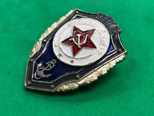Load image into Gallery viewer, Genuine Badge of the USSR Russian Navy &quot;Excellent student of the Navy&quot;

