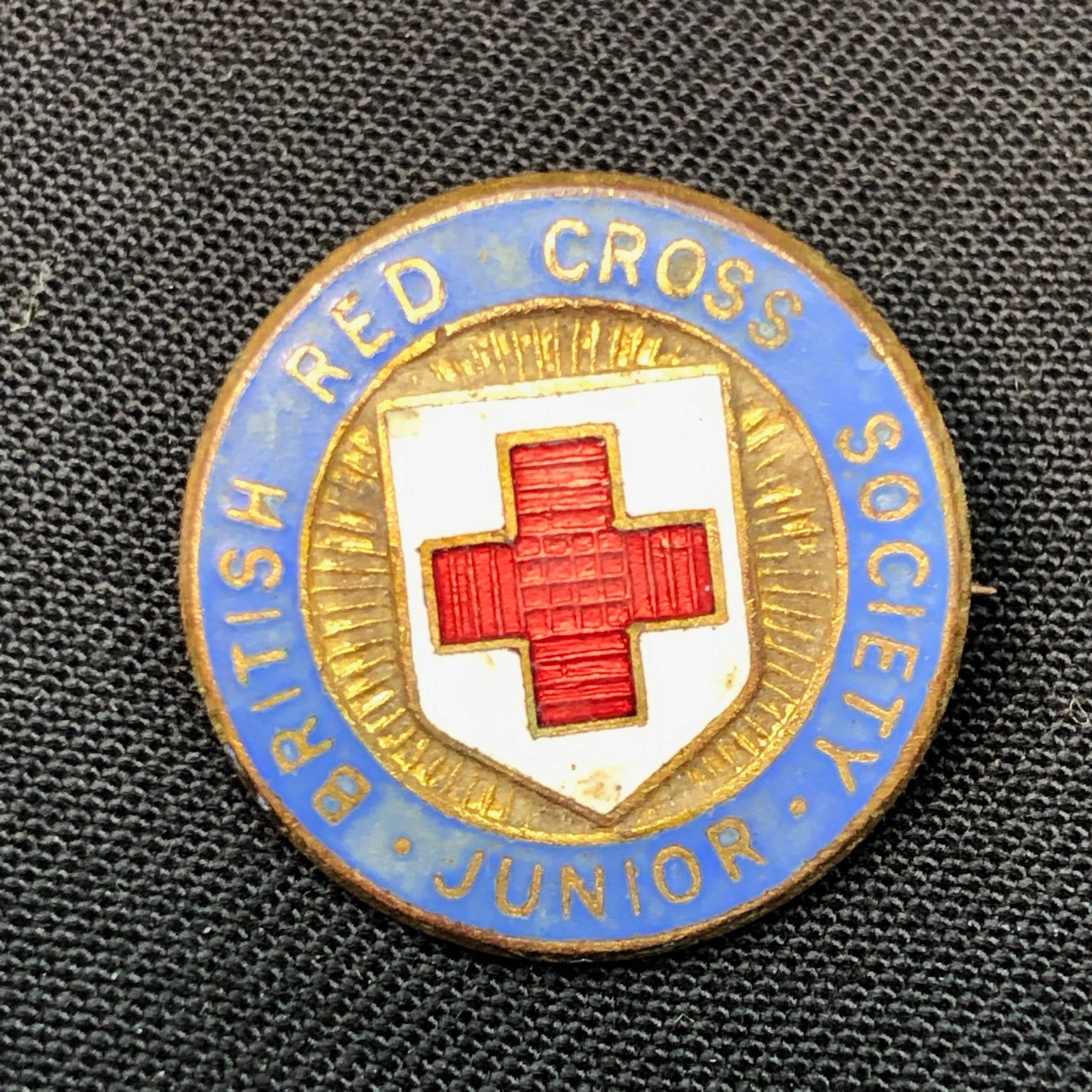 Vintage British Red Cross Society (BRCS) Junior Member Lapel Pin - The Militaria Shop