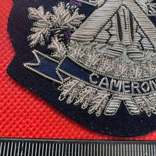 Load image into Gallery viewer, British Army Bullion Embroidered Blazer Badge - Liverpool Scottish Cameron Reg
