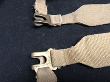 Load image into Gallery viewer, Original WW2 British Army 37 Pattern Khaki L-Straps Webbing - Wartime Dated
