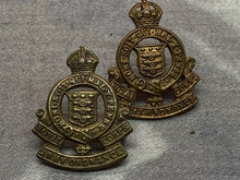 Load image into Gallery viewer, Original British Army WW1 / WW2 Royal Army Ordnance Corps Collar Badges
