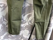 Load image into Gallery viewer, Genuine British Army OD Green Fatigue Combat Trousers - Size 32&quot; Waist
