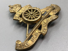 Load image into Gallery viewer, Original WW2 British Army Royal Artillery Cap Badge
