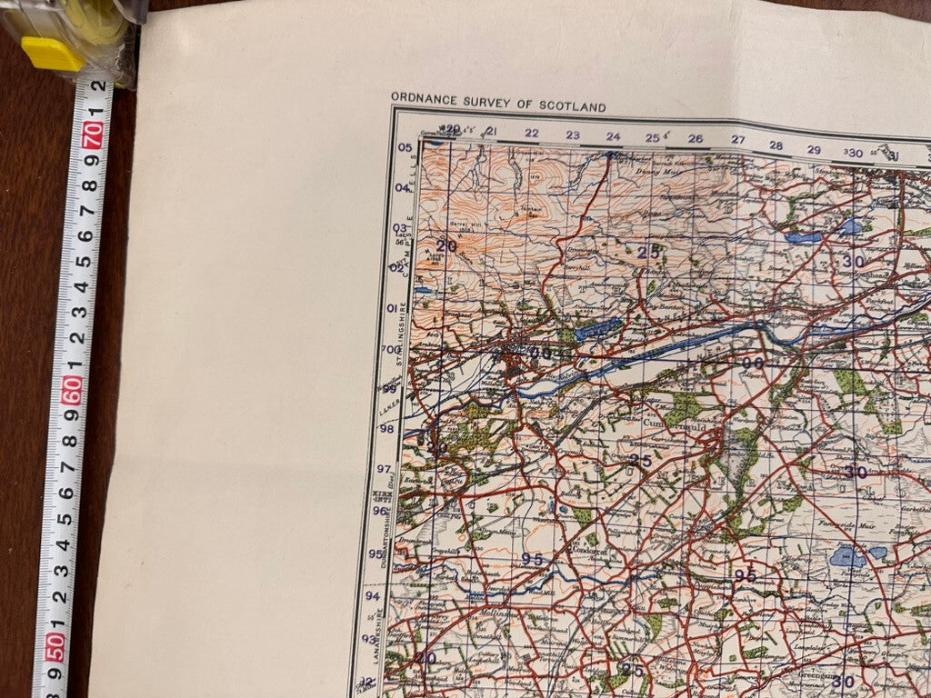 Original WW2 British Army GSGS Map of Scotland - Falkirk & Motherwell - The Militaria Shop