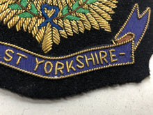 Load image into Gallery viewer, British Army Bullion Embroidered Blazer Badge - East Yorkshire Regiment
