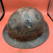 Load image into Gallery viewer, Original WW2 Mk1* British Army Brodie Combat Helmet &amp; Liner Set with Chinstrap
