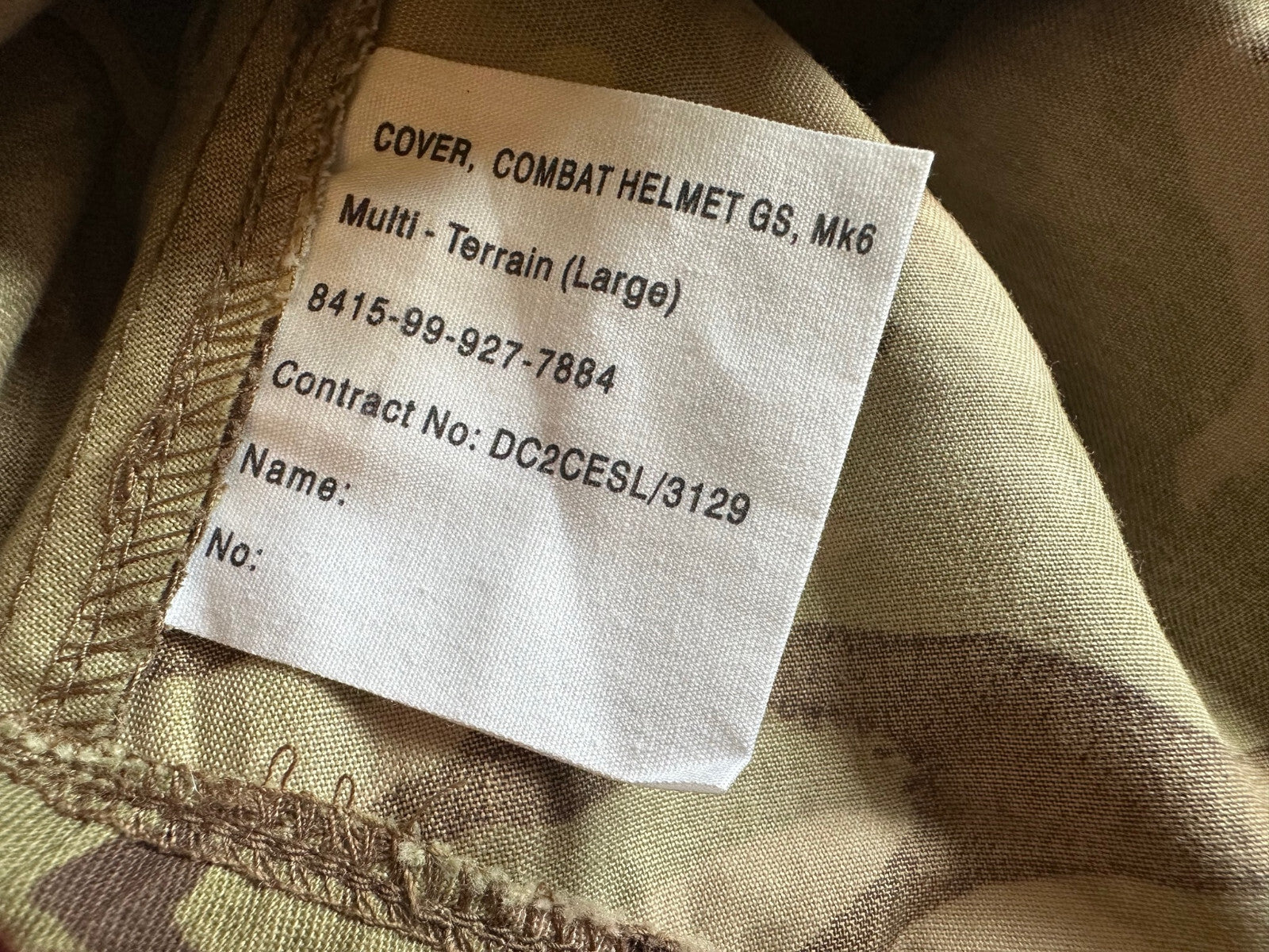British Army Surplus GS Mk6 MTP Camouflage Cover - Size Large - The Militaria Shop
