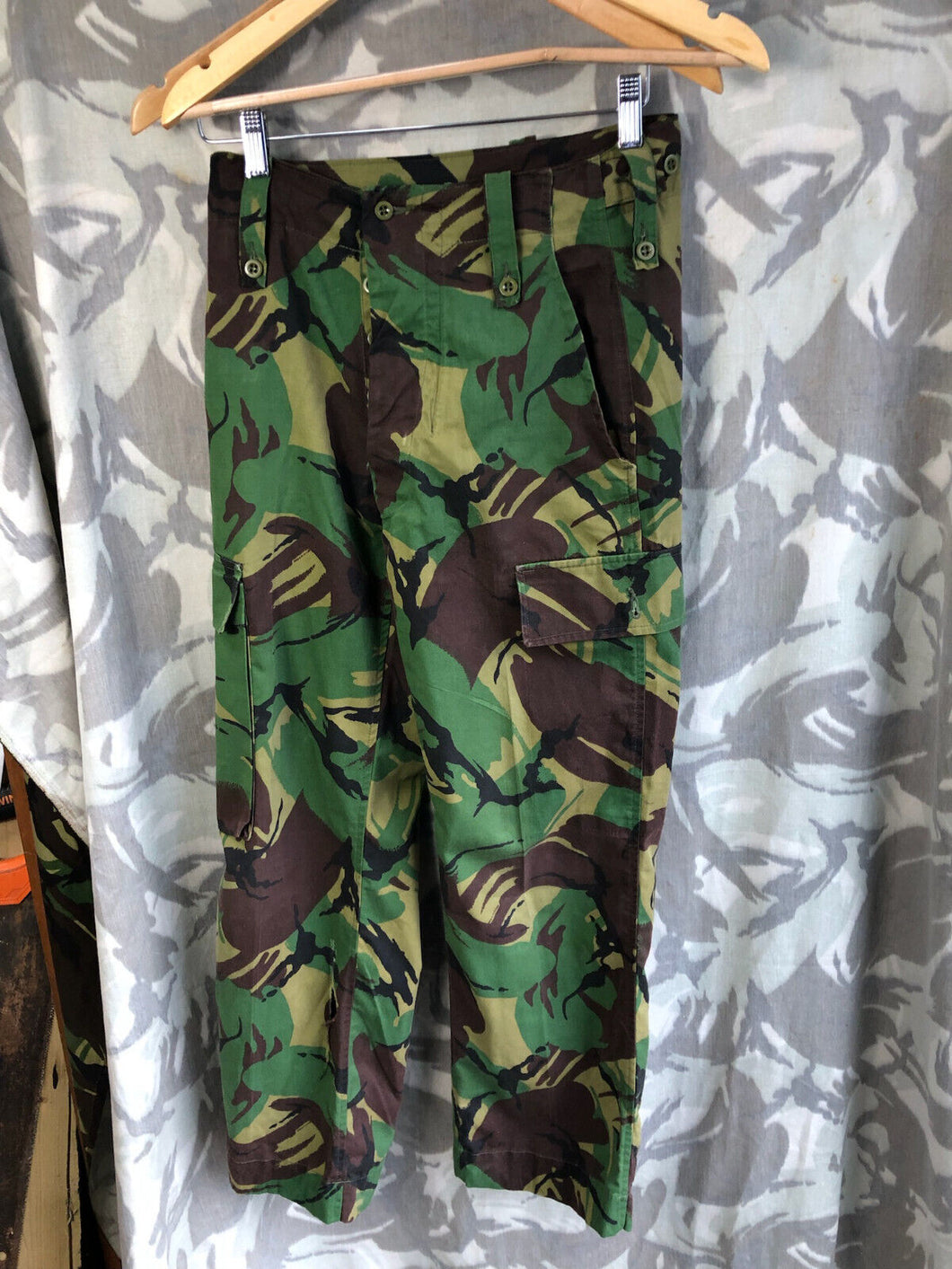 Genuine British Army DPM Camouflaged Tropical Trousers - 72/76/82