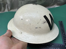 Load image into Gallery viewer, Original WW2 British Civil Defence Home Front Warden Helmet - Repainted
