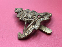 Load image into Gallery viewer, Original WW2 British Army Royal Artillery Regiment Beret / Small Cap Badge
