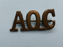 Load image into Gallery viewer, Original WW1 British Army Ordnance Corps (A.O.C.) Shoulder Title
