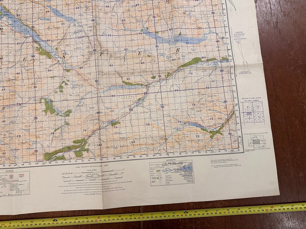 Original WW2 British Army GSGS Map of Scotland - Loch Maree & Achnasheen - The Militaria Shop