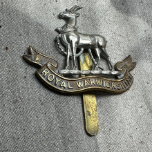 Load image into Gallery viewer, Original WW2 British Army Cap Badge - Royal Warwickshire Regiment
