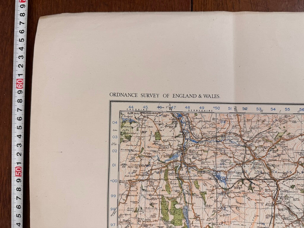Original WW2 British Army GSGS OS Map of England - Buxton & Matlock - The Militaria Shop