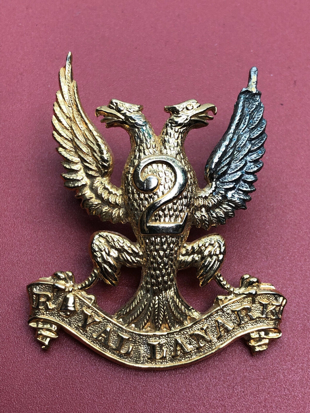 British Army WW1 2nd Battalion Royal Lanarkshire Cap Badge
