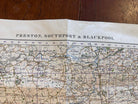 Original WW2 British Army OS Map of Great Britain - Preston Blackpool Southport - The Militaria Shop