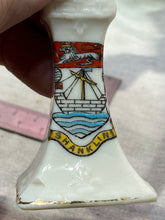 Load image into Gallery viewer, Original Vintage Crested China Ware Candle Holder - Isle of Wight
