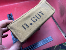 Load image into Gallery viewer, Original WW2 1942 Dated - British Army 37 Pattern Binocular Case, Marked B Coy

