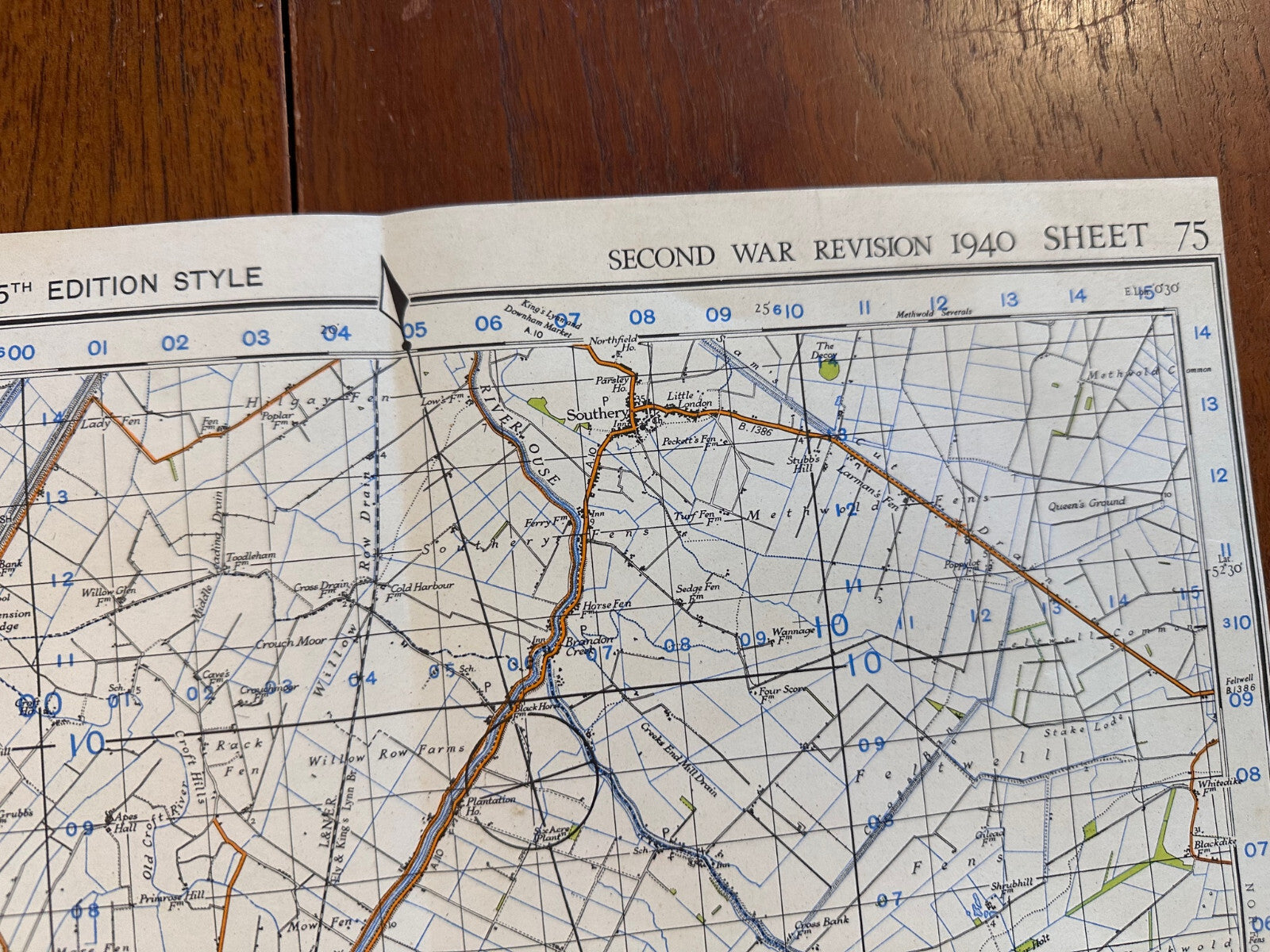 Original WW2 British Army GSGS OS Map of England - Ely - The Militaria Shop