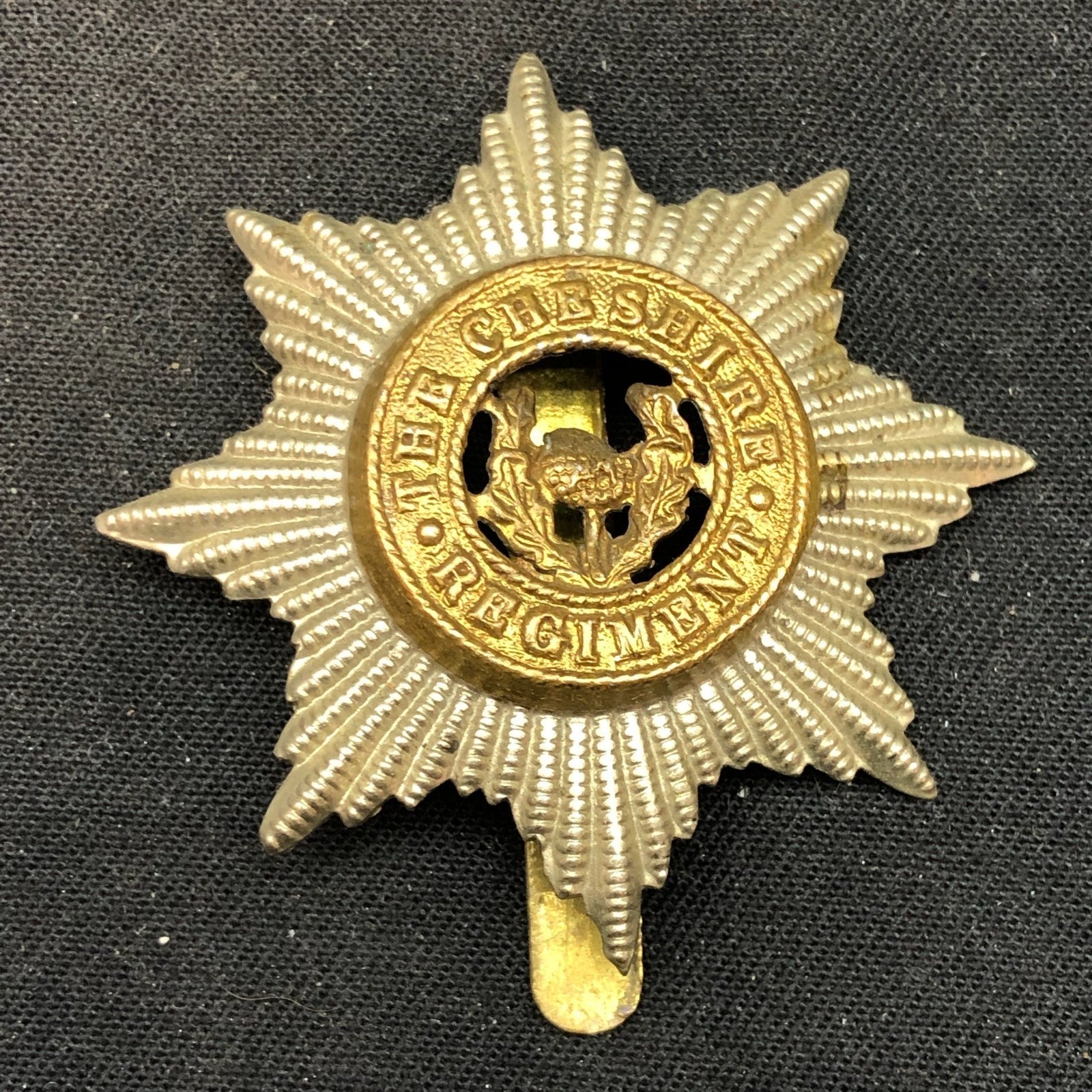 Original WW2 British Army Cap Badge - Cheshire Regiment - The Militaria Shop